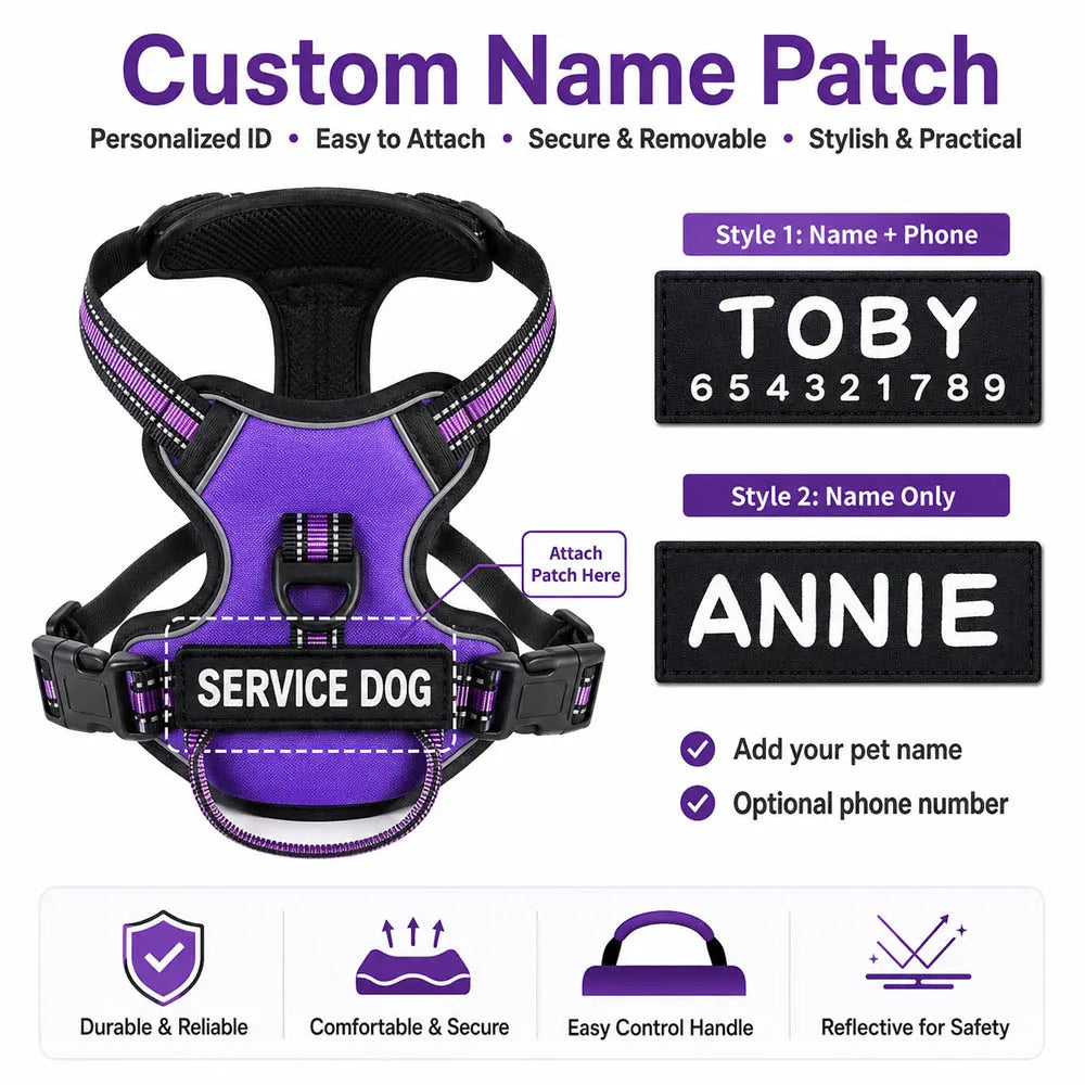 Harnais pour Chien en Nylon – Gilet Réfléchissant & Sécurisé