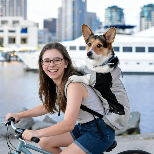 Sac à Dos Transport Chien en Nylon – Respirant & Confortable pour Petits et Moyens Chiens