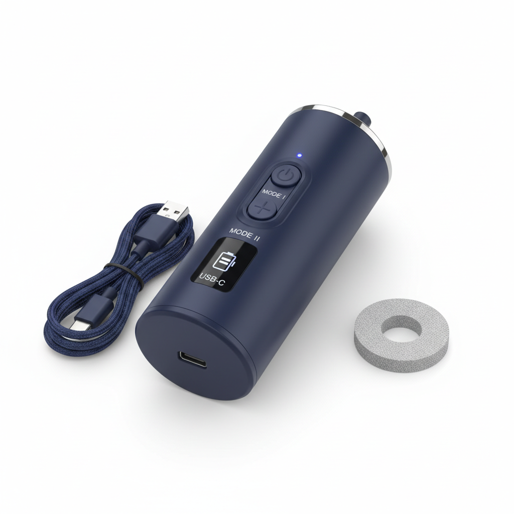 Broyeur à ongles bleu marine avec accessoires